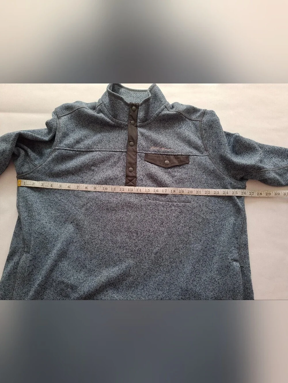 Eddie Bauer Men's Blue Heather Pullover Sweater SZ 2XL